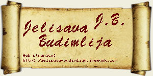Jelisava Budimlija vizit kartica